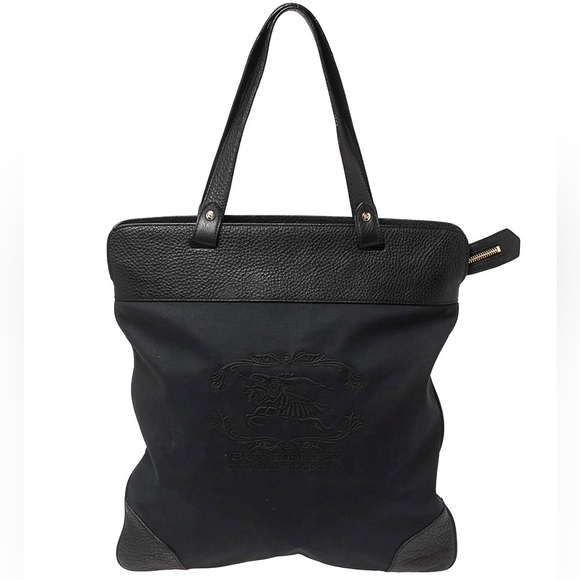 Authentic Burberry Pebble Leather & Canvas Tote,All Products : American Fashion Style Bags On Sale